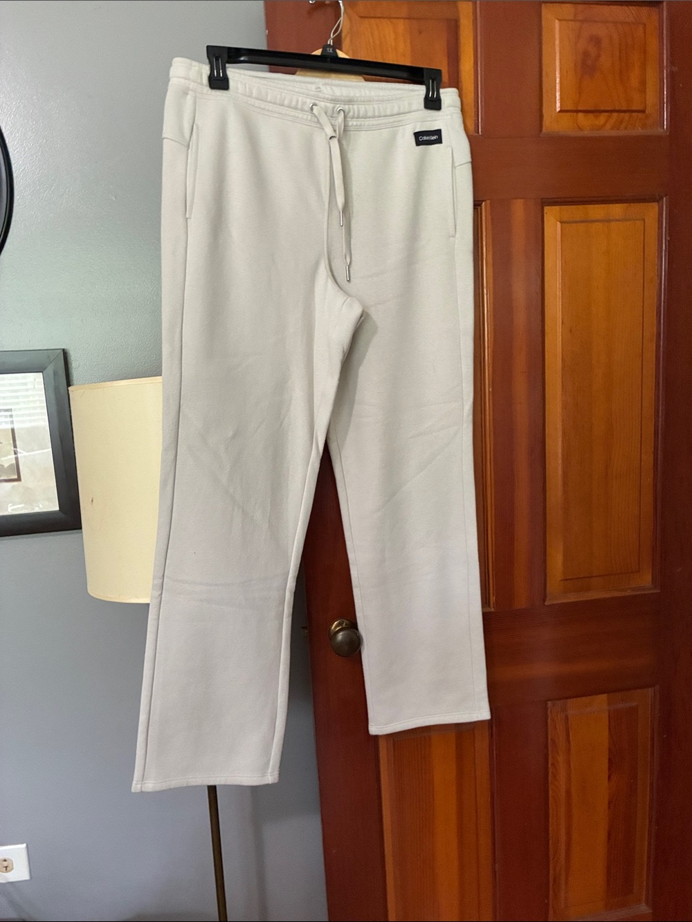 Calvin Klein Women's Cream Drawstring Track Pants